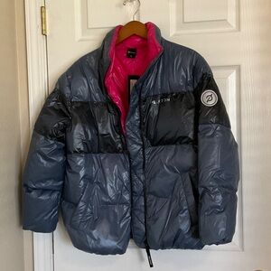 Peloton Colorblock Blue Puffer Jacket